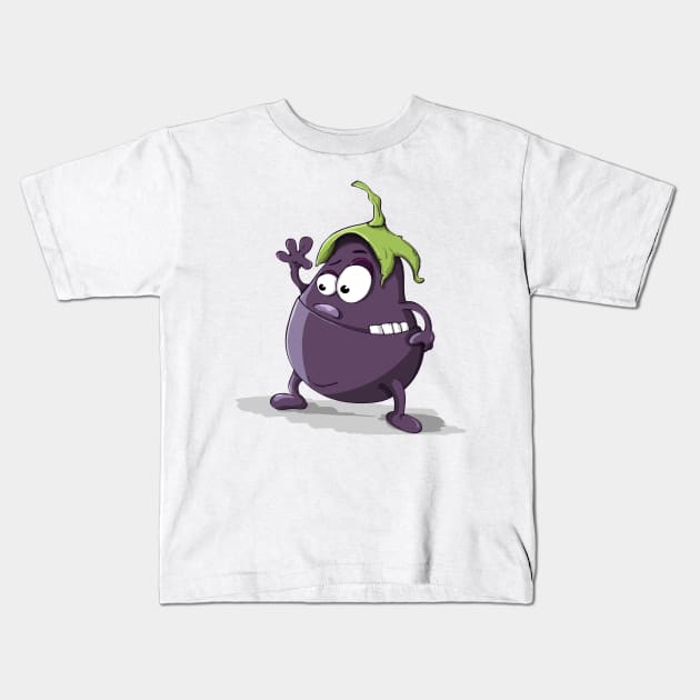 aubergine 🍆 Kids T-Shirt by inazuma